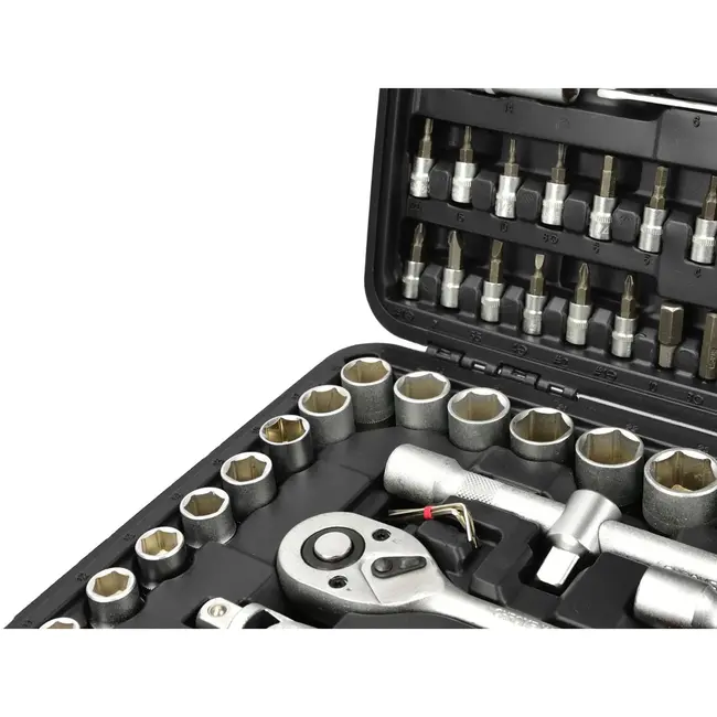 GEKO Sokkelset - 94-delig - Chroom Vanadium - Inclusief Ratels en Verlengstukken