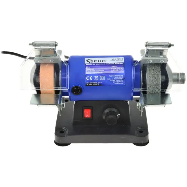 GEKO Mini dubbele slijper - flexibele as - 75 mm wielen - 200W - 0-9000 rpm