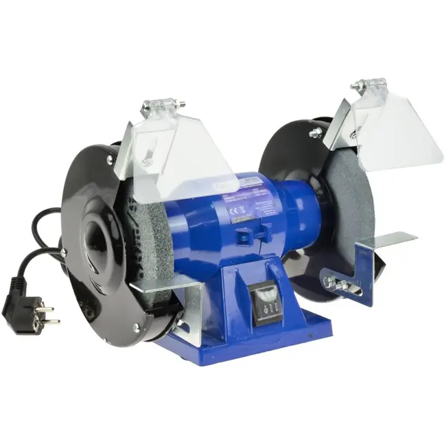 GEKO Slijpmachine - Dubbele Schijf - 150 mm - Aluminium Behuizing - Stabiele Basis