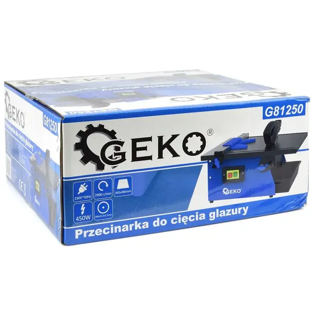 GEKO Tegelzaagmachine - 600W - Watergekoeld - 45° Verstelbaar - Inclusief Diamantzaagblad