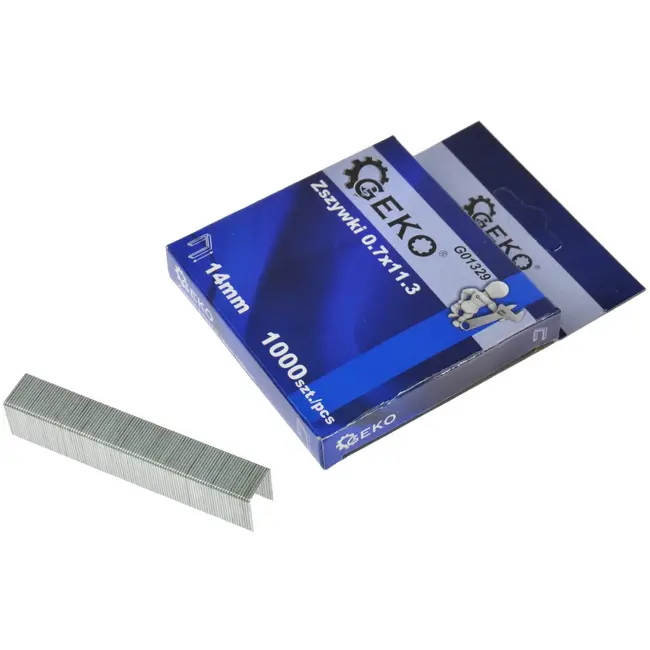 GEKO Nietjes - 0,7 x 11,3 mm - 14 mm lengte - 1000 stuks