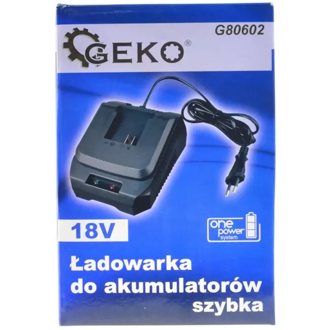GEKO Snellader 18V - 60W - 1 uur oplaadtijd - Li-Ion batterij
