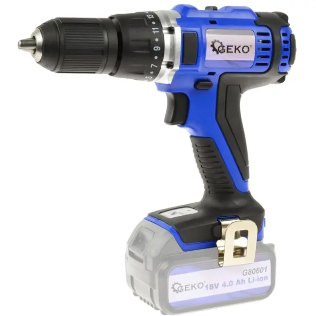 GEKO Snoerloze boormachine - 18V - 45 Nm koppel - 2 snelheden - Li-Ion batterij