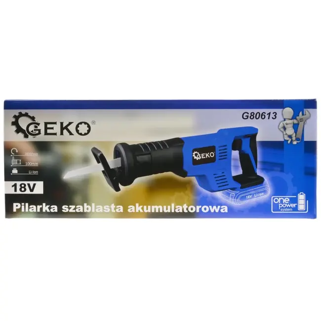GEKO Accu-reciprozaag - 18V - Li-ion - Gereedschapsloze zaagbladwissel - Ergonomische softgrip