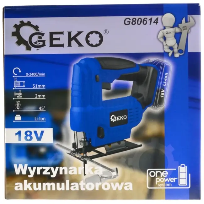 GEKO Accu-decoupeerzaag - 18V - Draadloos - 51 mm zaagdiepte - Verstekzagen tot 45°