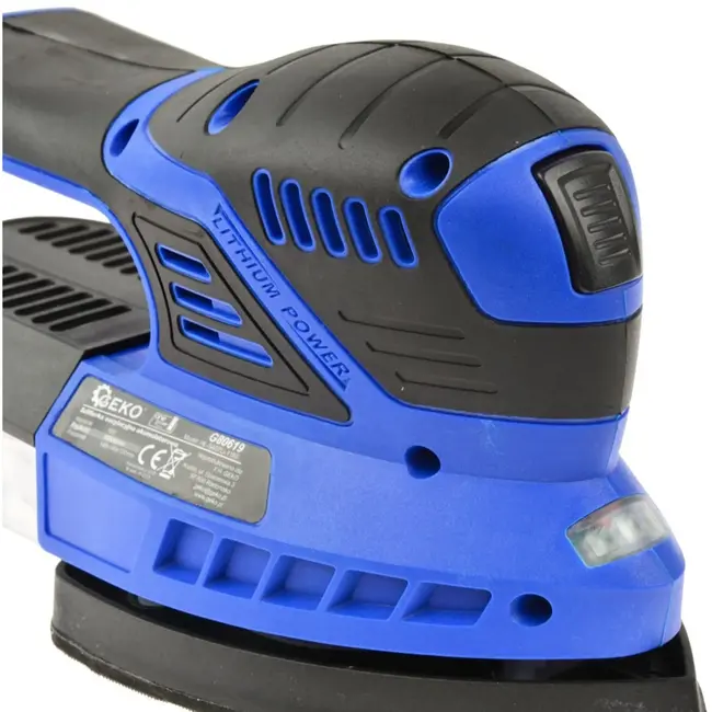 GEKO Draadloze detailschuurmachine - compact - 18V Li-ion - delta schuurzool - stofafzuiging mogelijk