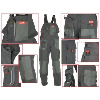 Tvardy Bib & brace werkoverall - 11 zakken - verstelbare taille - reflecterend - maat LD