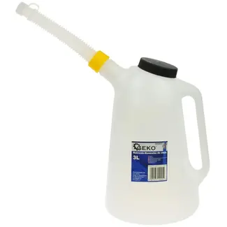 GEKO Plastic maatkan - 3 liter - flexibele tuit - olie- en zuurresistent