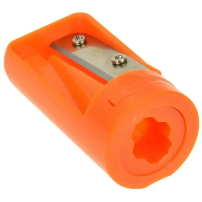 GEKO Puntenslijper voor timmermanspotlood - kunststof behuizing - stalen mes