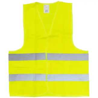 GEKO Reflecterend kinderhesje - Maat M - Geel - 100% Polyester - Leeftijd 7-10 jaar