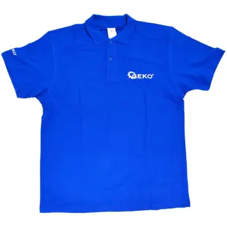 GEKO Polo shirt - korte mouwen - koningsblauw - katoen - maat XXL