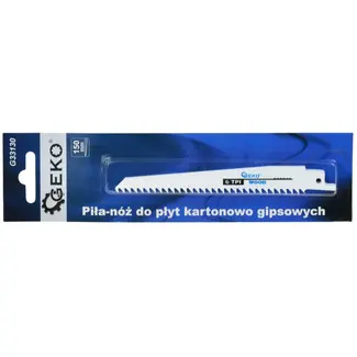 GEKO Zaagbladen voor gipsplaat - 6 tanden per inch - 150 mm - set van 5 stuks