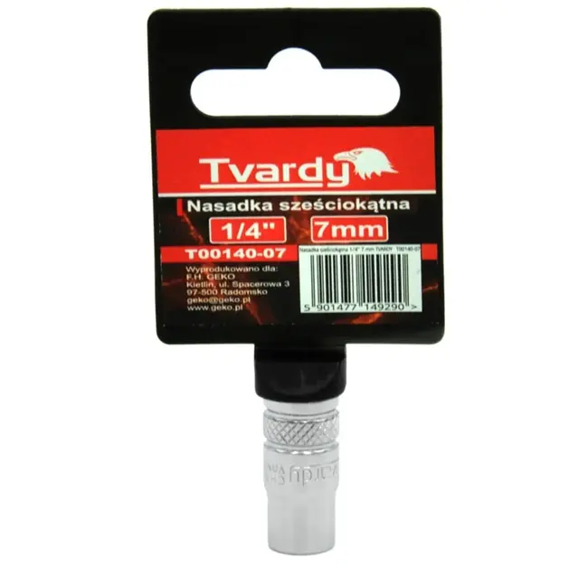 Tvardy Zeskant dopsleutel - 6 punts - 7 mm - Verchroomd staal