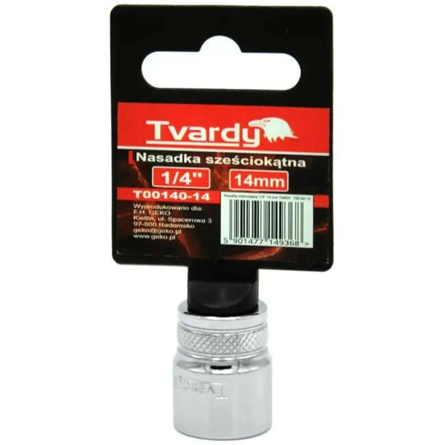 Tvardy Zeskant dop - 6-punts - 14 mm - duurzaam chroom vanadium staal