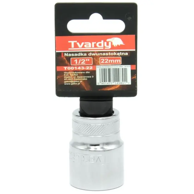 Tvardy Duurzame dopsleutel - Bi-hexagon - 22 mm - Chroom vanadium staal