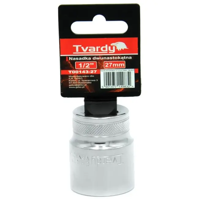 Tvardy Dopsleutel - Bi-Hexagon - 27 mm - Duurzaam staal - Knurled ring