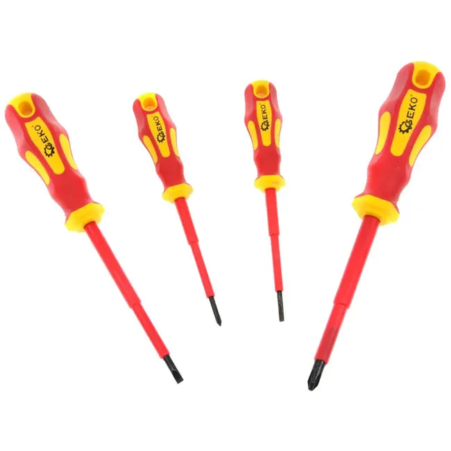 GEKO Isolerende schroevendraaierset - VDE - 1000V - 4-delig - Veiligheid en precisie