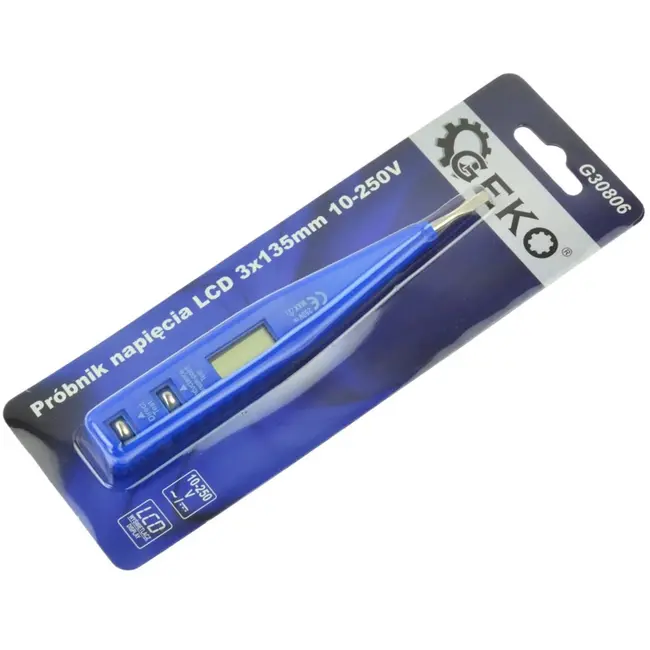 GEKO Voltage tester - LCD display - 3 mm platte punt - 135 mm lang
