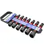 GEKO Impact dopsleutelset - 6-punts - Cr-V staal - 13-delig - 10-27 mm