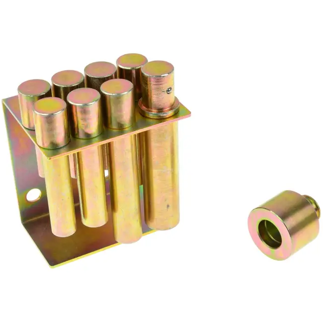 GEKO Set van 8 perspennen - Diverse diameters - Inclusief standaard - Geschikt voor hydraulische pers