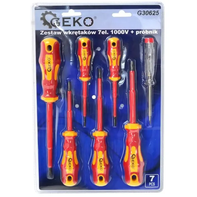 GEKO 7-delige geïsoleerde schroevendraaierset - VDE 1000V - Veiligheid en precisie