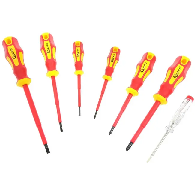 GEKO 7-delige geïsoleerde schroevendraaierset - VDE 1000V - Veiligheid en precisie