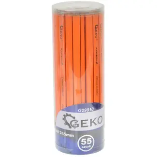 GEKO Timmermanspotlood - HB Hardheid - 245 mm - 55 stuks in koker