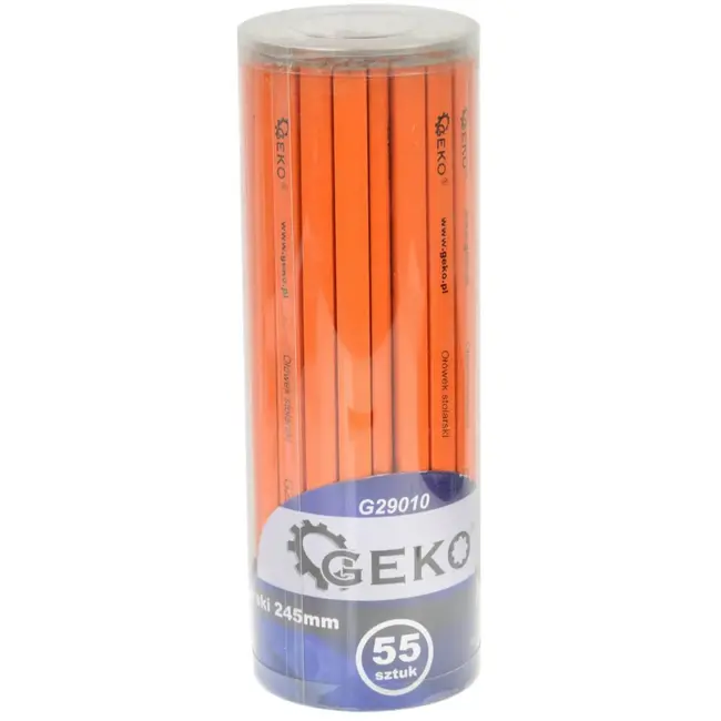 GEKO Timmermanspotlood - HB Hardheid - 245 mm - 55 stuks in koker
