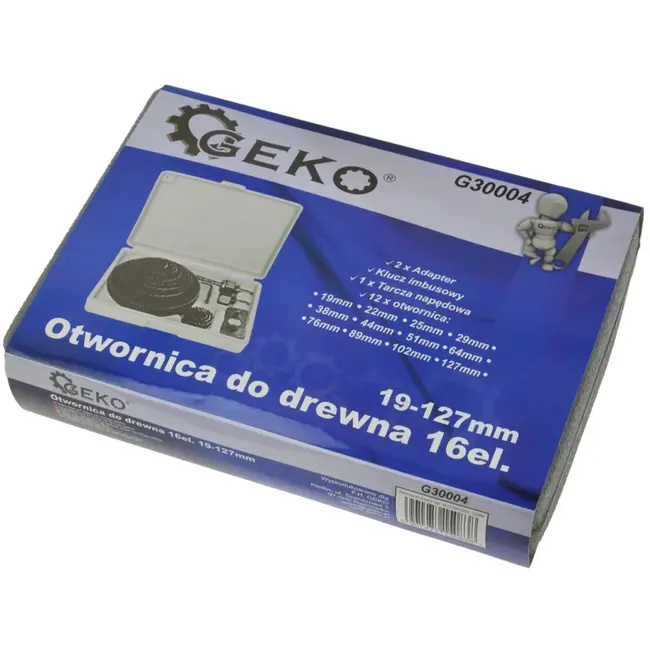 GEKO Gatenzaagset - 16-delig - Diverse maten - Hout en kunststof - Duurzaam ontwerp