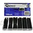 GEKO Assortiment krimpkousen - vlamvertragend - 100 stuks - zwart - diverse maten