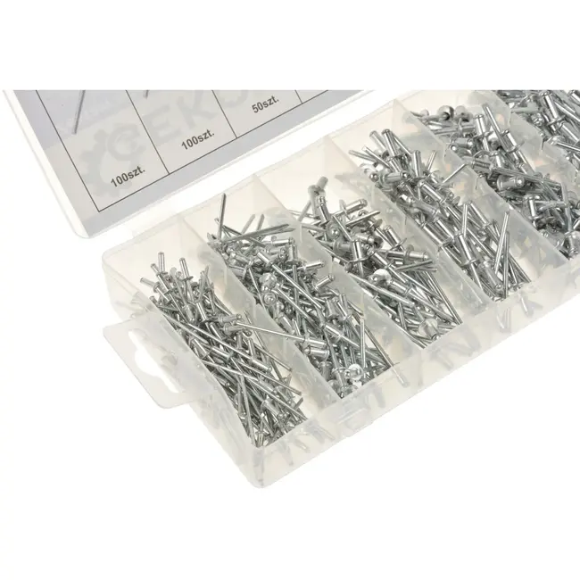 GEKO Aluminium popnagelset - 400 stuks - Roestvrij - Inclusief opbergdoos