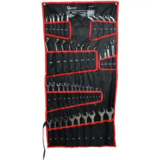 GEKO Grote set steeksleutels - 47-delig - CrV staal - gepolijst - met opbergetui