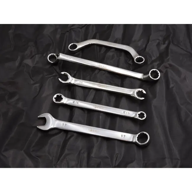 GEKO Grote set steeksleutels - 47-delig - CrV staal - gepolijst - met opbergetui