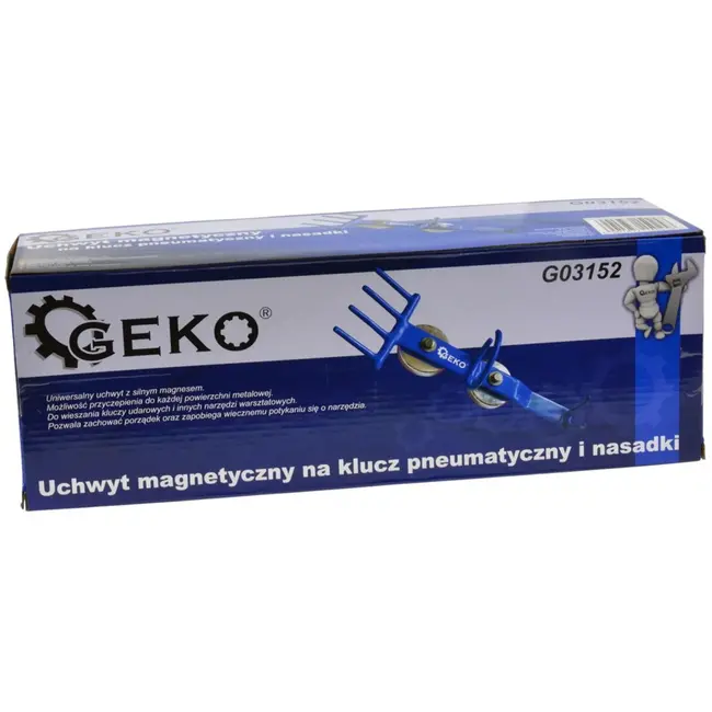 GEKO Magnetische houder voor slagmoersleutel en doppen - krachtige magneet - PVC gecoat - 400x135x115 mm