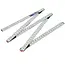 GEKO Houten vouwmeter - 1m - 5 secties - wit - nauwkeurigheid klasse III