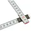 GEKO Houten vouwmeter - 1m - 5 secties - wit - nauwkeurigheid klasse III