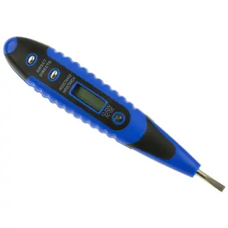 GEKO Elektronische spanningstester - 3 mm platte punt - 140 mm lang - Ergonomische riemclip