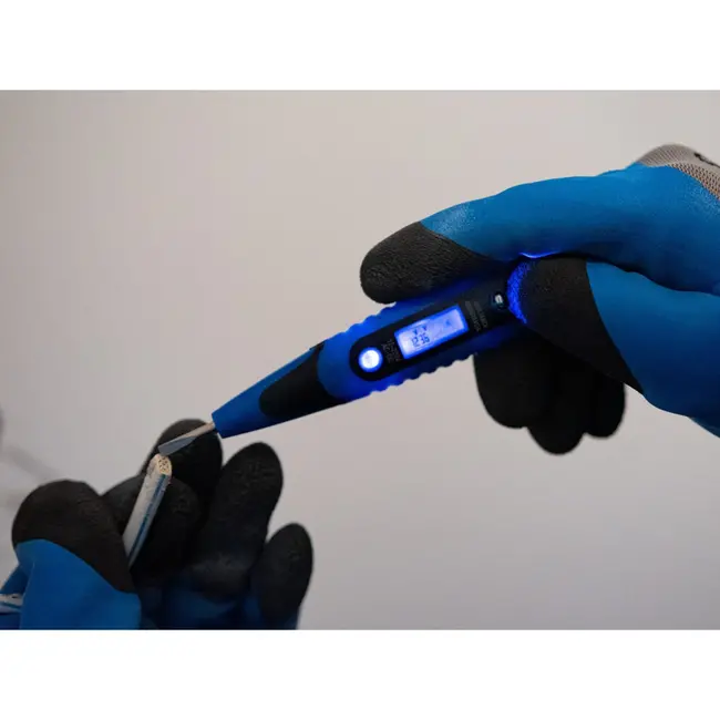 GEKO Elektronische spanningstester - 3 mm platte punt - 140 mm lang - Ergonomische riemclip