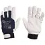 GEKO Leren werkhandschoenen - Velcro sluiting - Maat 9 - Navy en wit - 12 stuks