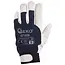 GEKO Leren werkhandschoenen - Klittenband sluiting - Maat 9 - Navy en wit - 12 stuks