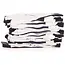 GEKO Leren werkhandschoenen - Klittenband sluiting - Maat 9 - Navy en wit - 12 stuks