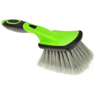 GEKO Handborstel - Velgen en Banden - Medium Borstelhardheid - Ergonomische Handgreep - 27x7 cm - Zwart-Groen