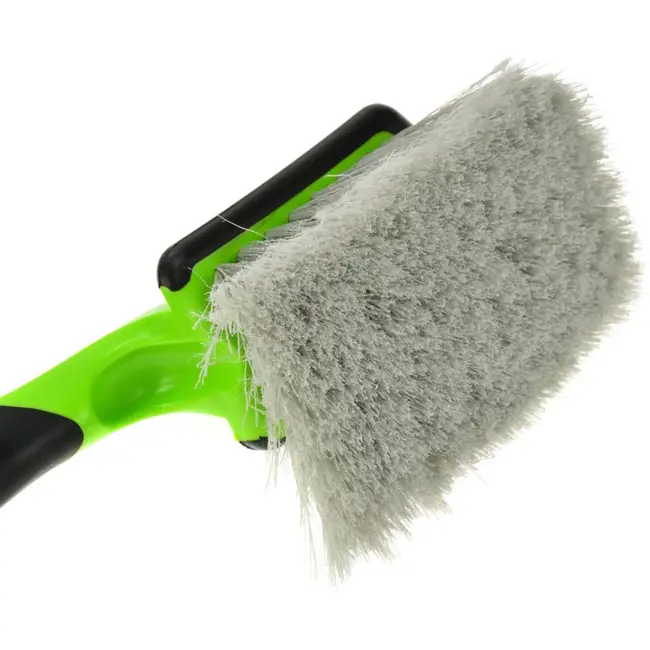 GEKO Handborstel - Velgen en Banden - Medium Borstelhardheid - Ergonomische Handgreep - 27x7 cm - Zwart-Groen