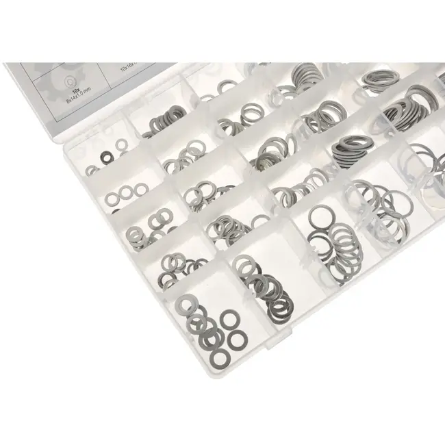 GEKO Aluminium ringen set - 30 maten - 300 stuks - met opbergdoos