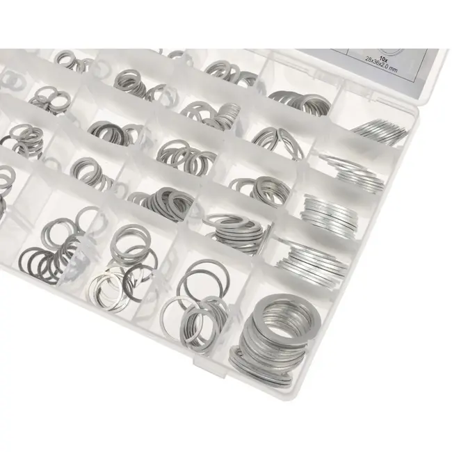 GEKO Aluminium ringen set - 30 maten - 300 stuks - met opbergdoos