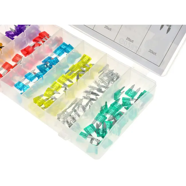 GEKO Mini zekeringenset - 140 stuks - Diverse Ampères - Compact en Handig