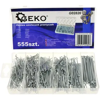 GEKO Assortiment borgpennen - 6 maten - 555 stuks - Duurzaam en eenvoudig op te bergen
