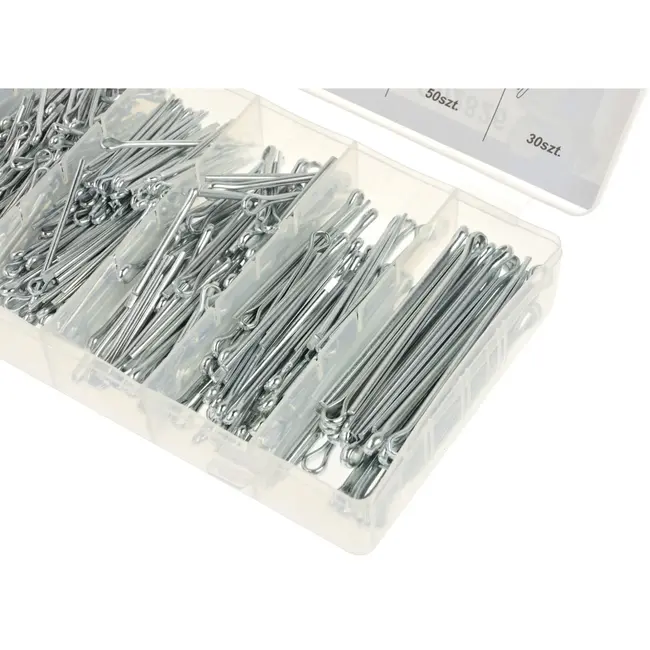 GEKO Assortiment borgpennen - 6 maten - 555 stuks - Duurzaam en eenvoudig op te bergen