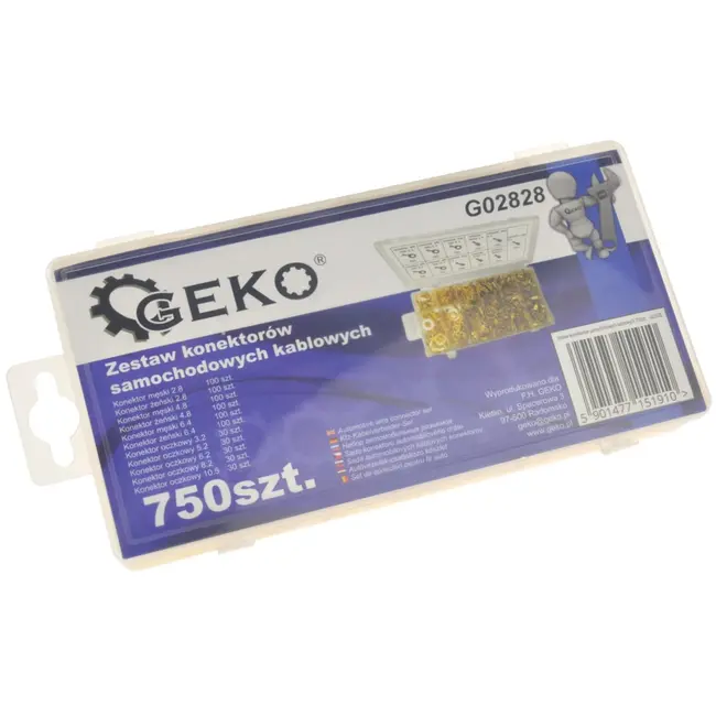 GEKO Terminal Connector Set - 750 stuks - Diverse maten - Ongeïsoleerd