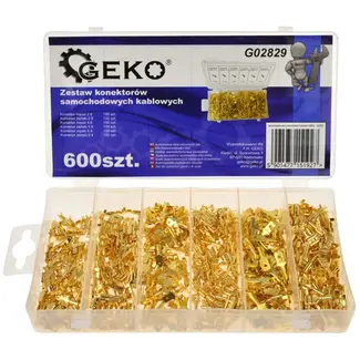 GEKO Terminalconnectorenset - 600 stuks - Diverse maten - Niet-geïsoleerd